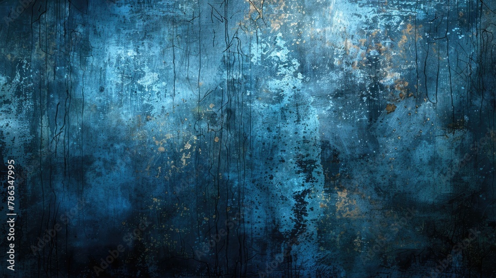Background with a Grunge Style in Blue - obrazy, fototapety, plakaty 