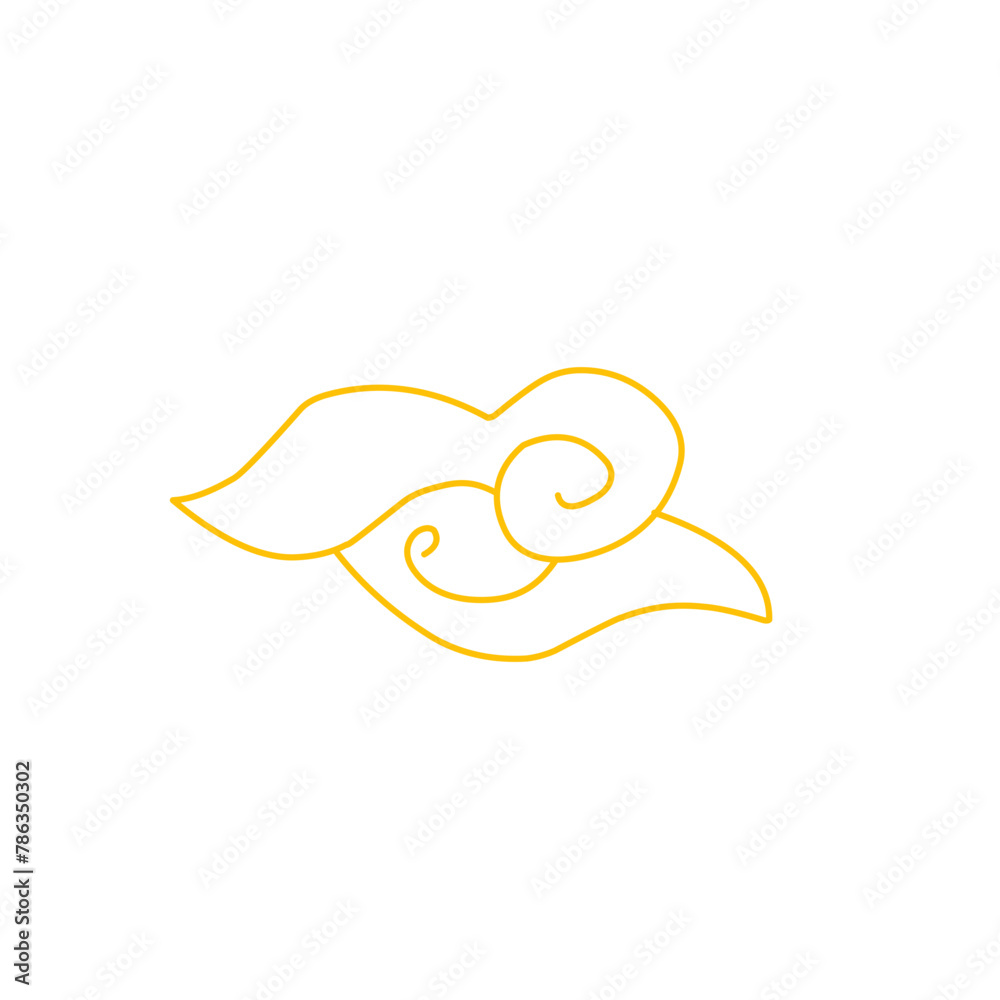 chinese cloud thin line icon chinese cloud thin line icon