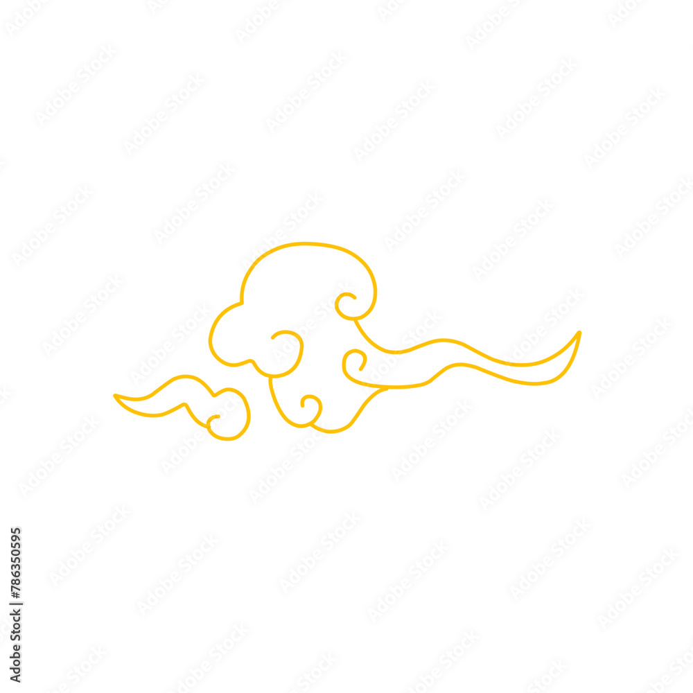 chinese cloud thin line icon chinese cloud thin line icon