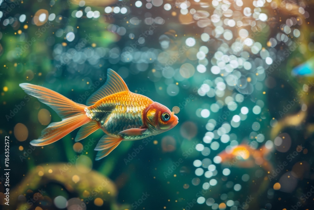 Goldfish in Aquarium Goldfish in Aquarium