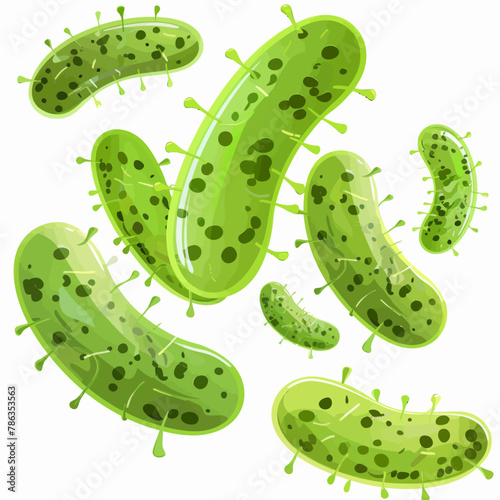 a group of cucumbers are flying through the air