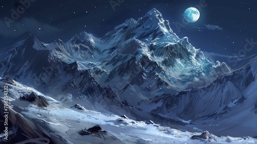Moonlit Mountain