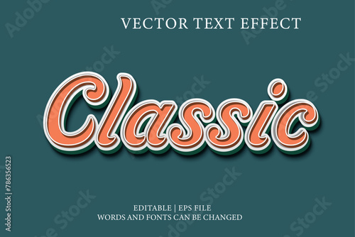 classic style text effect template