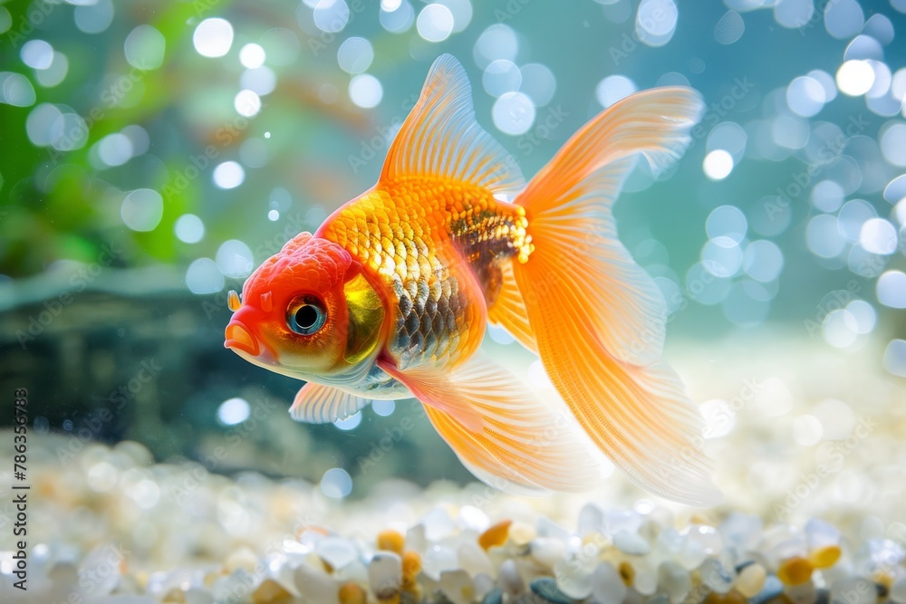 Goldfish in Aquarium Goldfish in Aquarium