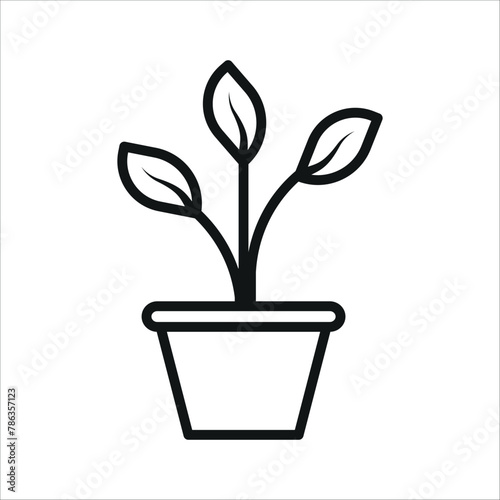 plant icon simple design art eps 10
