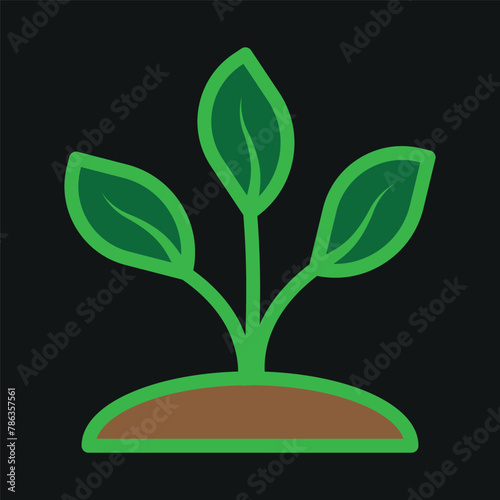 plant icon simple design art eps 10