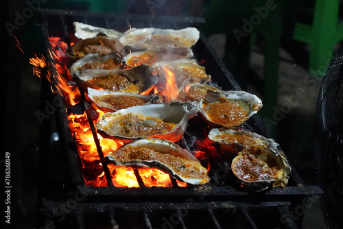 Grilled oyster at Jakarta Food Streets Vendor photo