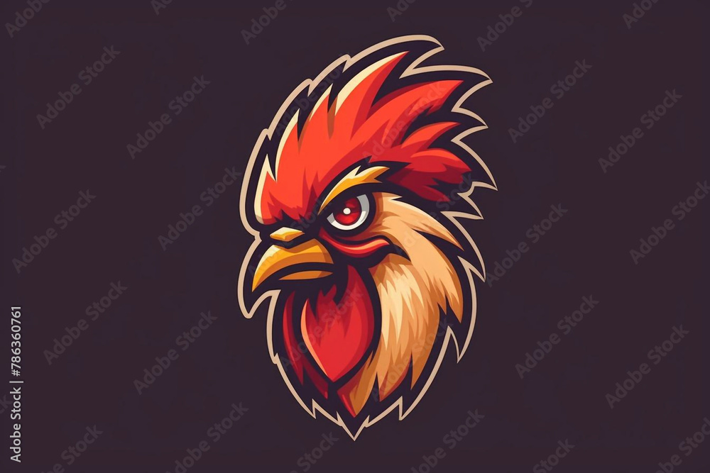 Rooster cartoon logo.Year of the Rooster Food establishment.