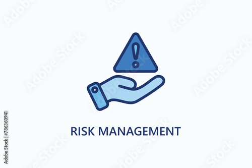 Risk management vector, icon or logo sign symbol illustration
