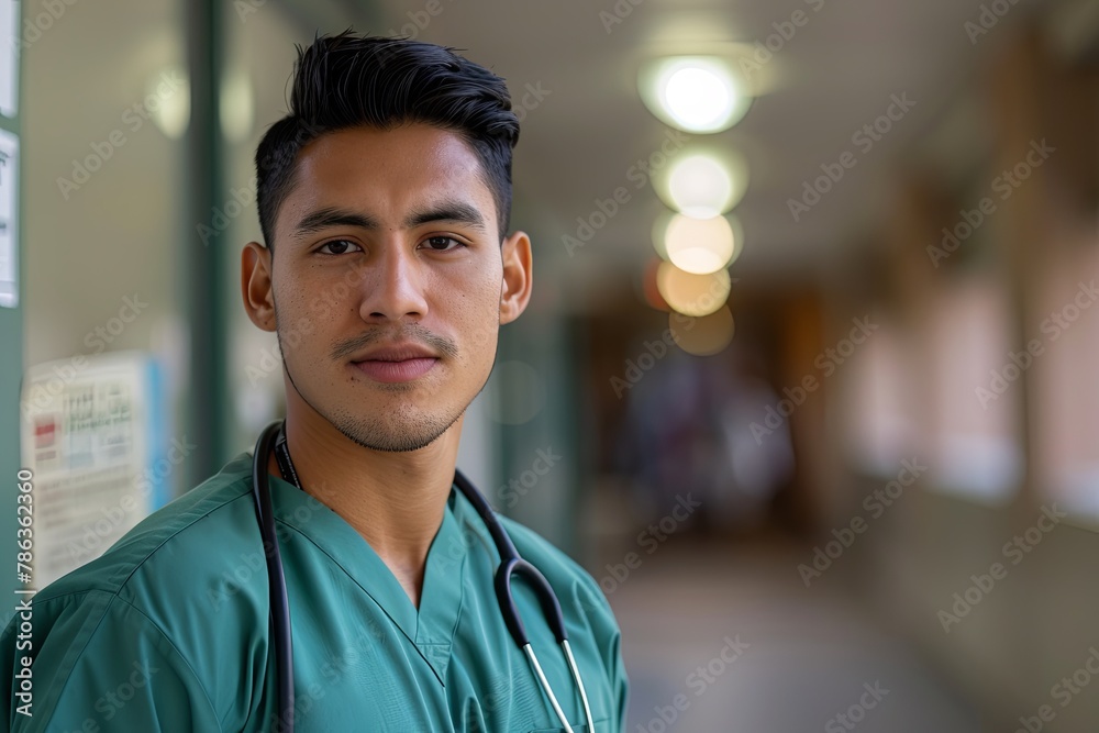 Portrait of a young male healthcare worker at hospital Portrait of a young male healthcare worker at hospital