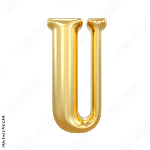 U letter gold