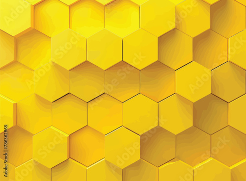 a close up of a yellow hexagonal pattern