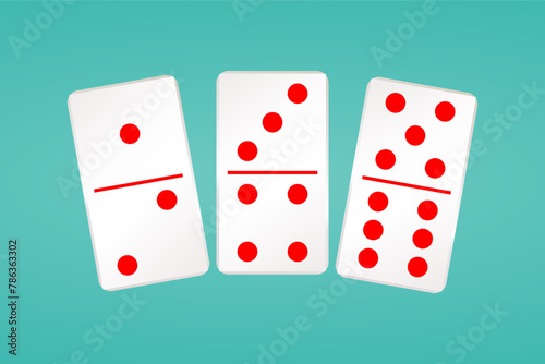 Dominoes card red domino clear simple vector design