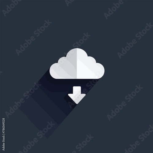 a cloud with an arrow in the middle of it