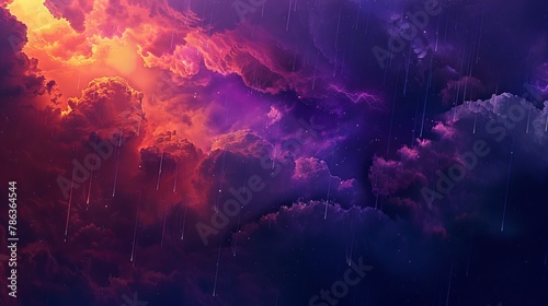 rain in nebula  photo
