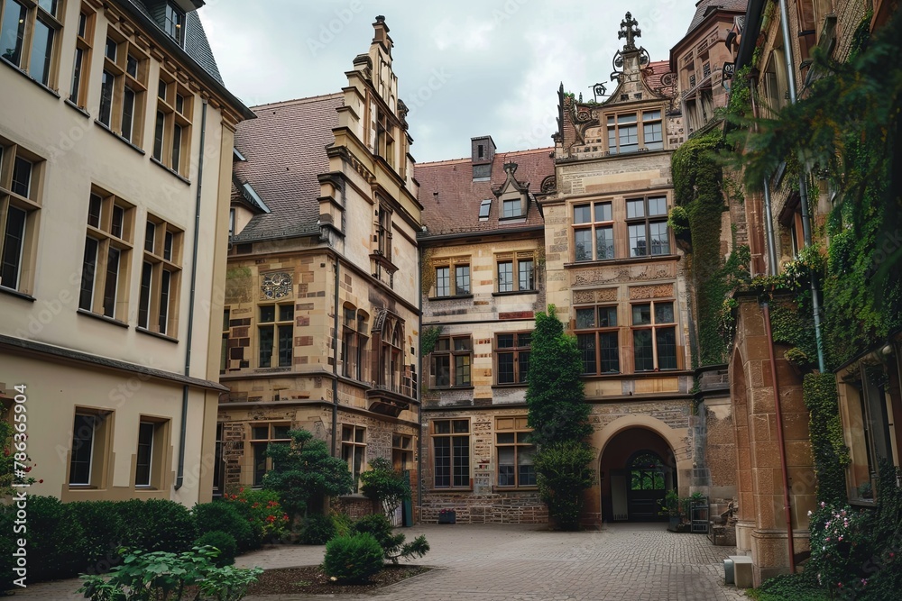 Fototapeta premium Exterior of a university in europe