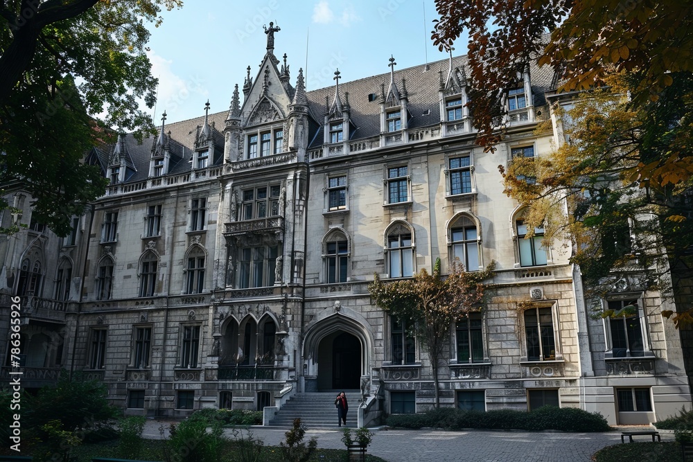 Exterior of a university in europe Exterior of a university in europe