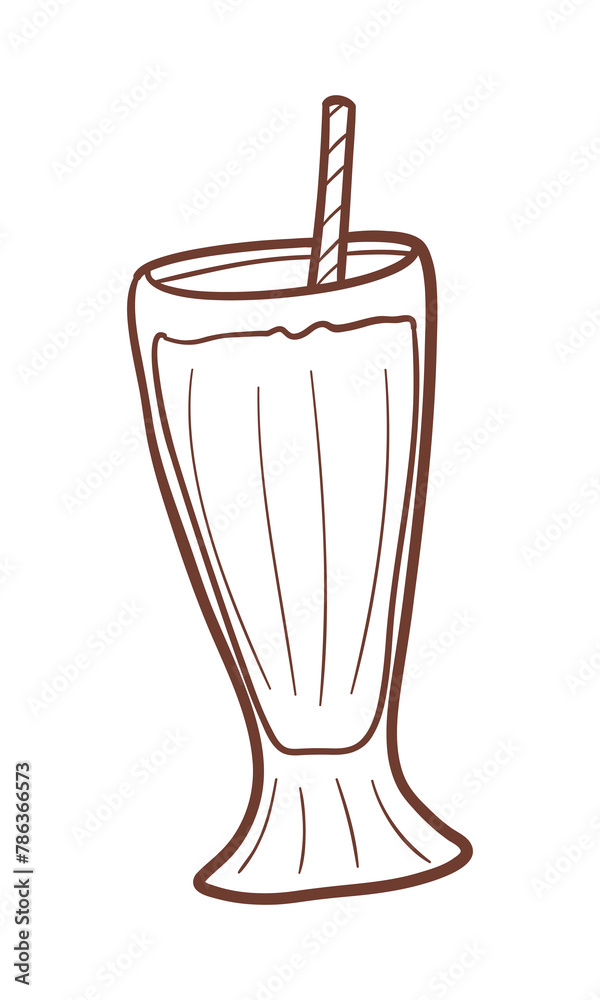 Obraz premium cocktail hand drawn drinks illustration