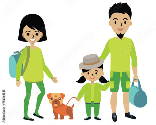 happy family cartoon illustration