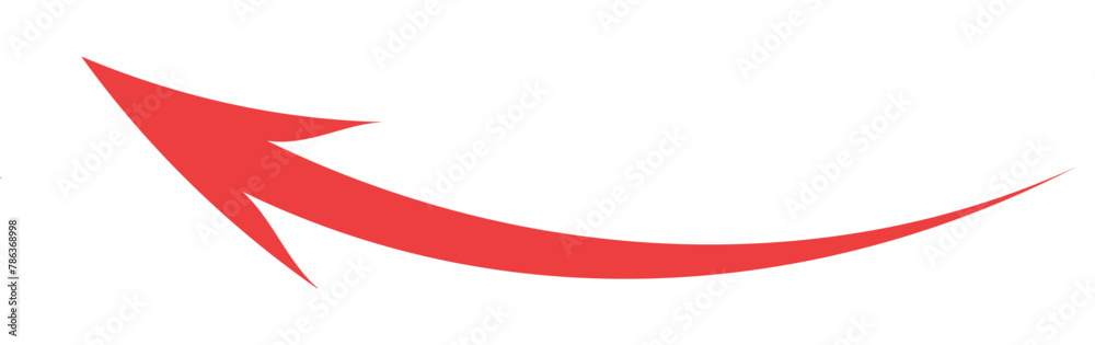Red arrow to the left. vector, isolated on a white background. Vector illustration. EPS 10 Red arrow to the left. vector, isolated on a white background. Vector illustration. EPS 10