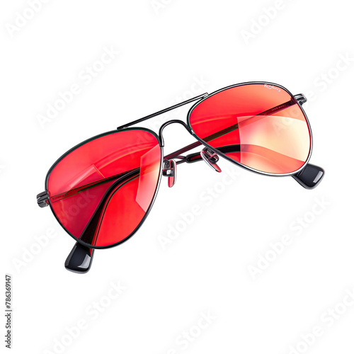 sunglasses with red lenses SVG isolated on transparent background
