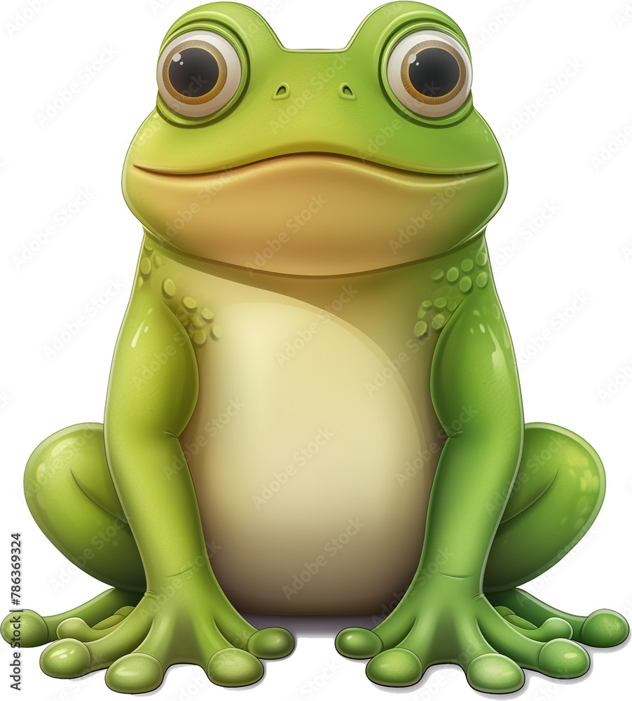 Fototapeta premium Frog icon, white background