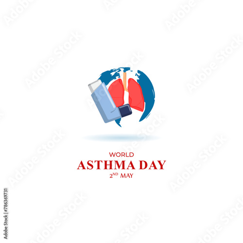 Vector illustration of World Asthma Day social media feed template