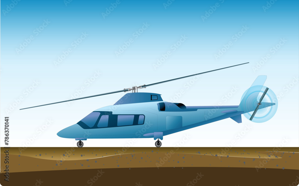 vector army helicopter illustration