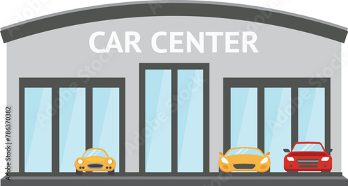 Vector car repair shop. automotive workshop. mechanics in overalls fix automobiles