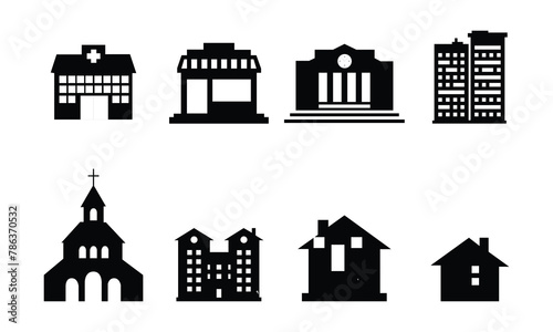 Vector collections of house silhouette