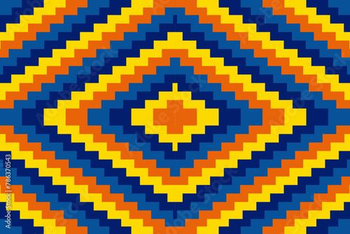 blue, yellow, orange, lattice-contiguous checkered backgroundUntitled