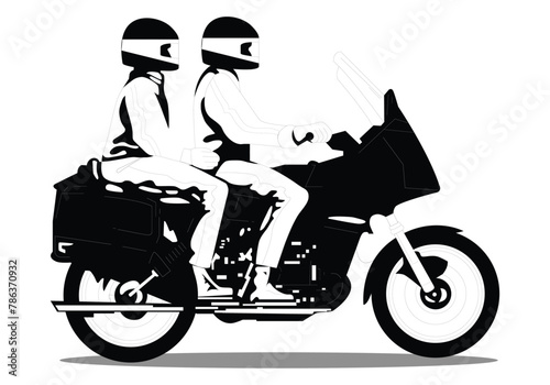 Vector motorcycle silhouette design