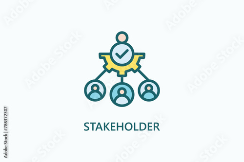 Stakeholder vector, icon or logo sign symbol illustration
