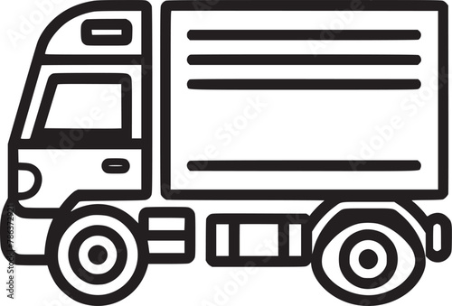 shipping delivery truck flat vector 