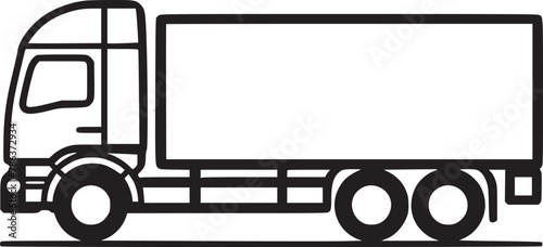 shipping delivery truck flat vector 