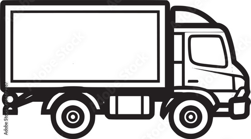 shipping delivery truck flat vector 