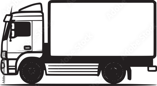 shipping delivery truck flat vector 