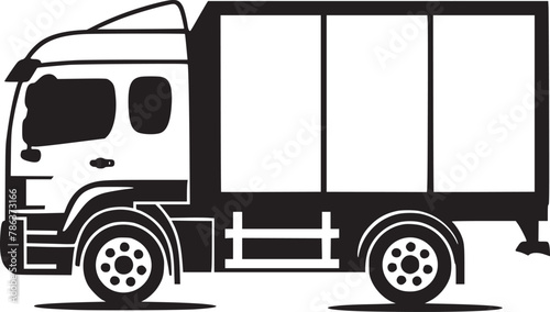 shipping delivery truck flat vector 