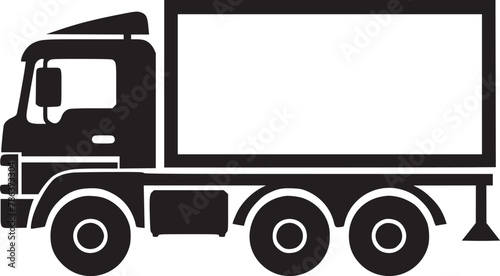 shipping delivery truck flat vector 