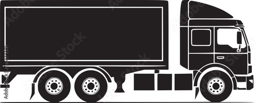 shipping delivery truck flat vector 