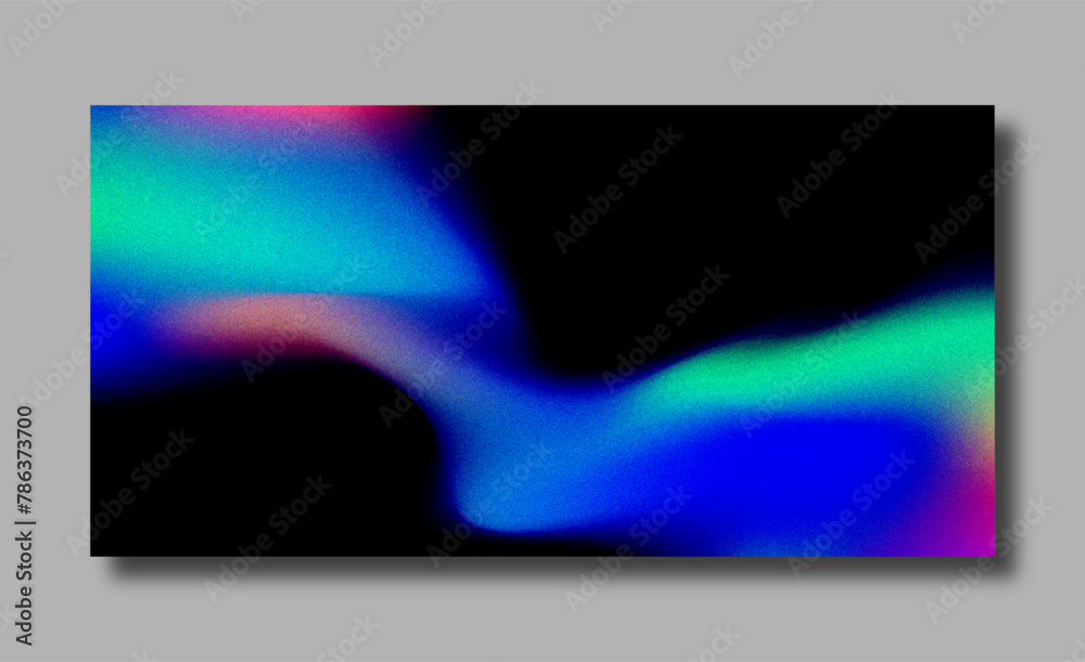 Naklejka premium Abstract color gradient modern blurred background and film grain texture template with an elegant