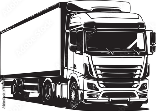 shipping delivery truck flat vector 