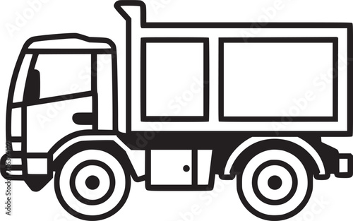 shipping delivery truck flat vector 