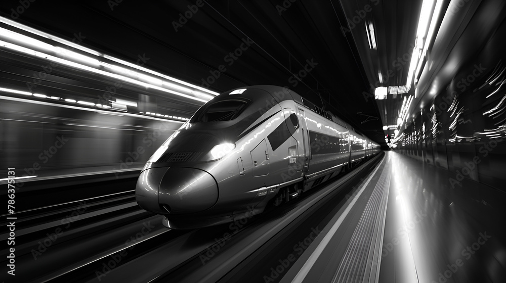 fast moving train