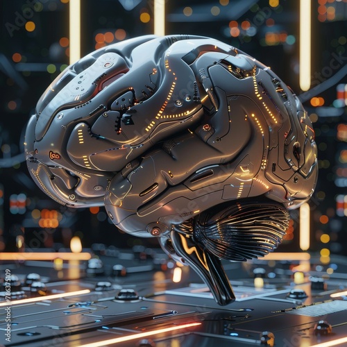 Futuristic cybernetic brain...