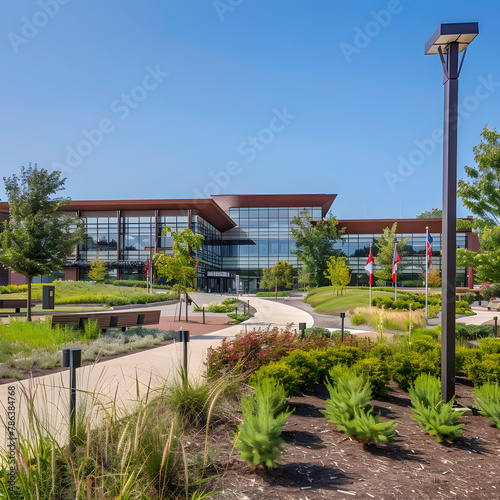 Scenic Landscape of Owens Community College Campus Featuring its Infrastructure and Greenery