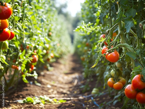 photo of a tomato orchard 