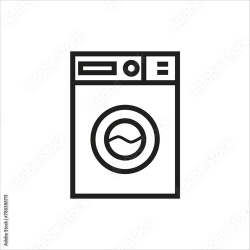 washing machine vetor icon line template