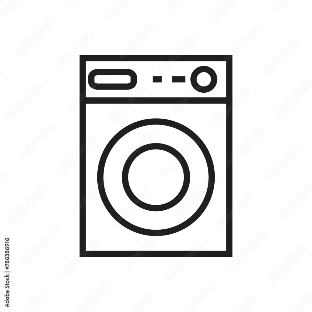 washing machine vetor icon line template washing machine vetor icon line template