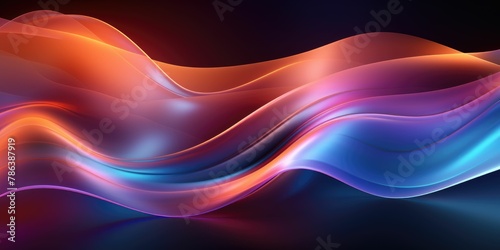 Abstract colorful wave pattern on a dark background, representing fluid motion and vibrant energy.
